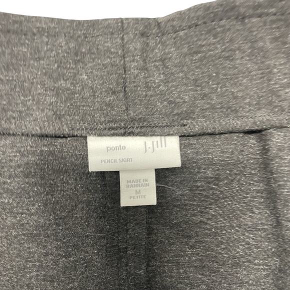 J. Jill Pencil Skirt Women's Size Medium Petite Stretch Viscose Blend Gray - Picture 5 of 6